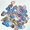 50 10x8mm Transparent AB Leaf Beads Mix Pack